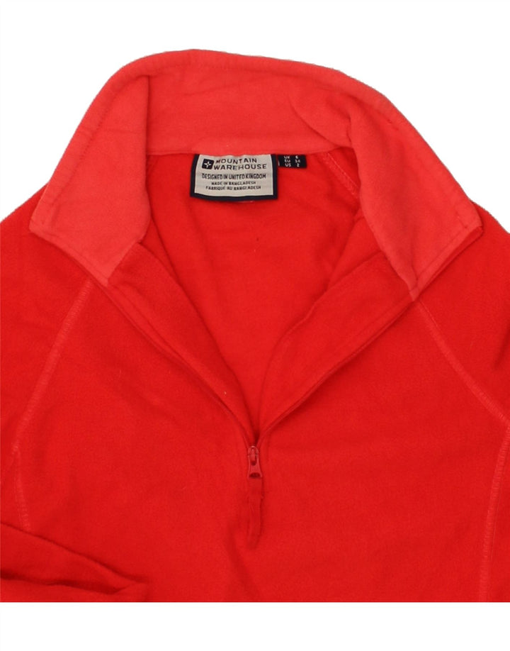 MOUNTAIN WAREHOUSE Womens Zip Neck Fleece Jumper UK 6 XS Red Polyester Vintage Mountain Warehouse and Second-Hand Mountain Warehouse from Messina Hembry 