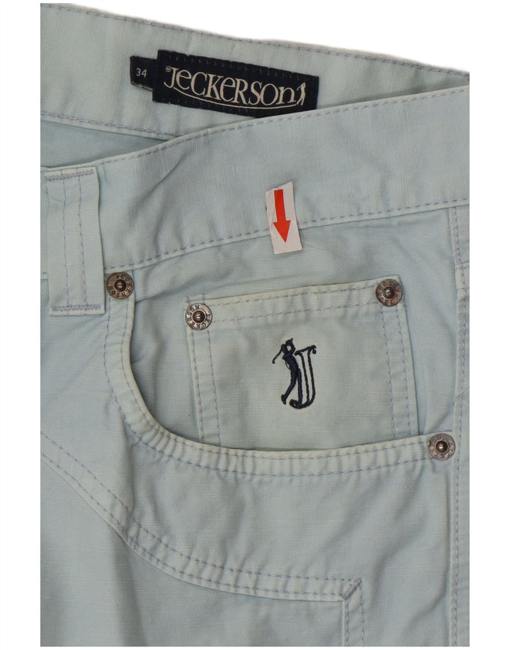 Jeckerson Womens Straight Jeans W34 L34 Blue Cotton