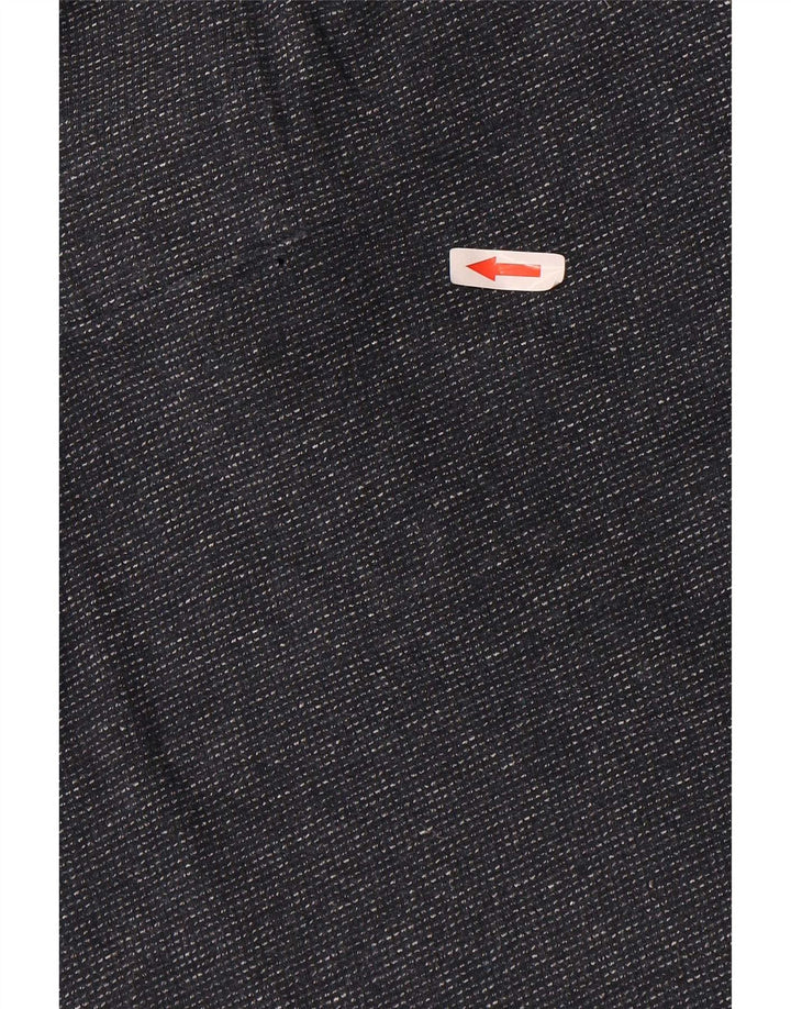 Superdry Mens Polo Shirt Large Navy Blue Flecked Cotton