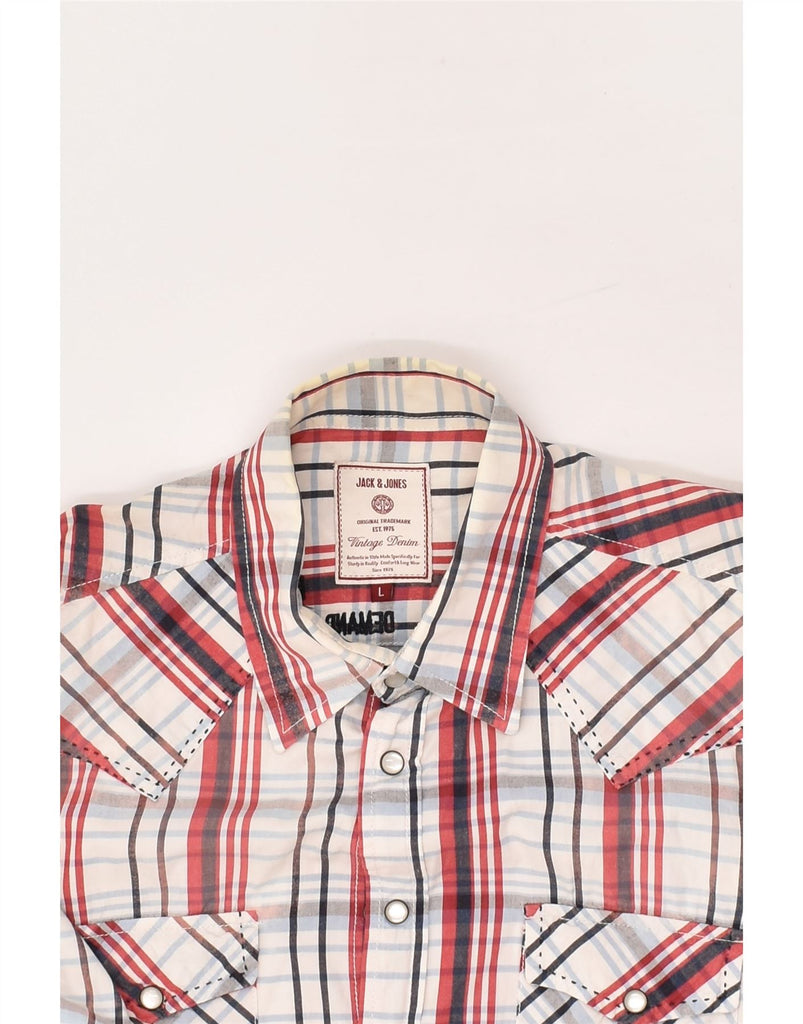 JACK & JONES Mens Shirt Large Red Check Cotton | Vintage Jack & Jones | Thrift | Second-Hand Jack & Jones | Used Clothing | Messina Hembry 