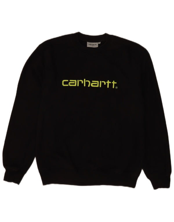 Carhartt Mens Graphic Sweatshirt Jumper Small Black Cotton