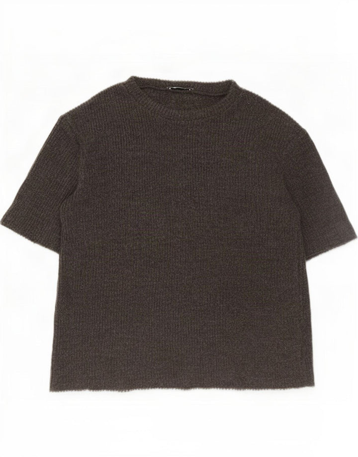 Zara Womens Oversized T-Shirt Top UK 10 Small Grey