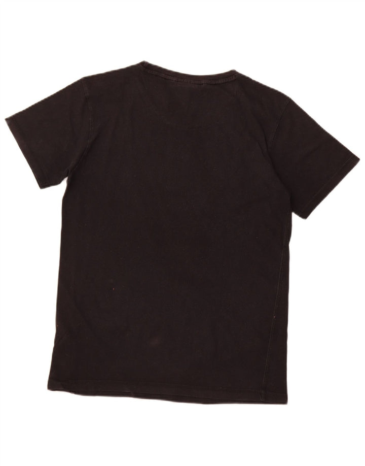 ELLESSE Mens Graphic T-Shirt Top Small Black Cotton