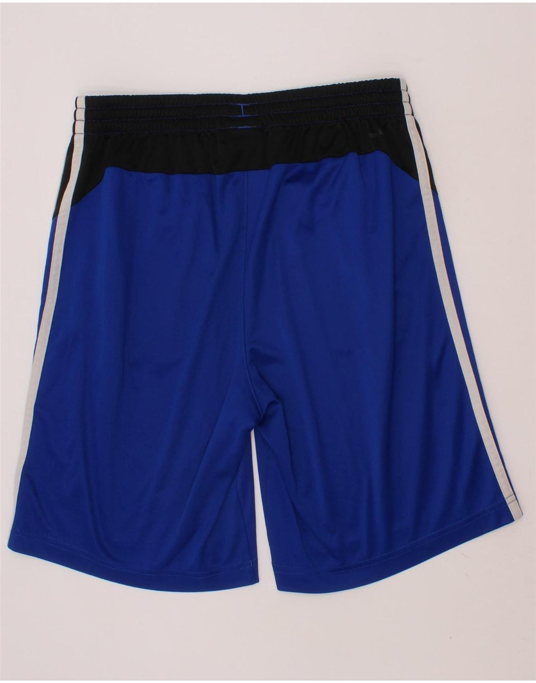 ADIDAS Boys Climalite Sport Shorts 13-14 Years  Blue Colourblock Polyester Vintage Adidas and Second-Hand Adidas from Messina Hembry 