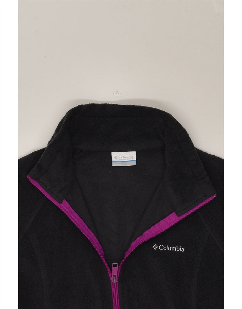 COLUMBIA Womens Fleece Jacket UK 16 Large Black Polyester | Vintage Columbia | Thrift | Second-Hand Columbia | Used Clothing | Messina Hembry 