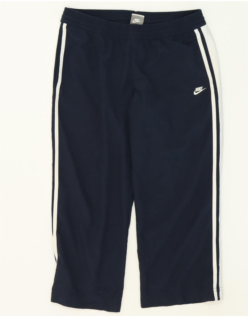 NIKE Womens Capri Tracksuit Trousers US 4/6 Small  Navy Blue Polyester Vintage Nike and Second-Hand Nike from Messina Hembry 