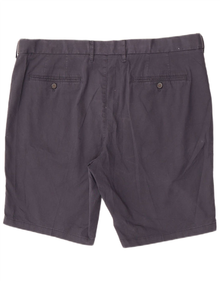 Marks & Spencer Mens Chino Shorts W42 2XL Navy Blue Cotton