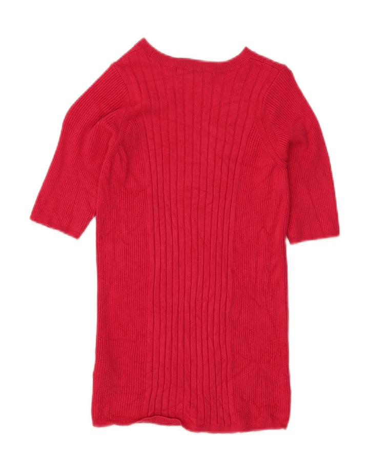 Marks & Spencer Womens Boat Neck Jumper Sweater UK 8 Small Pink