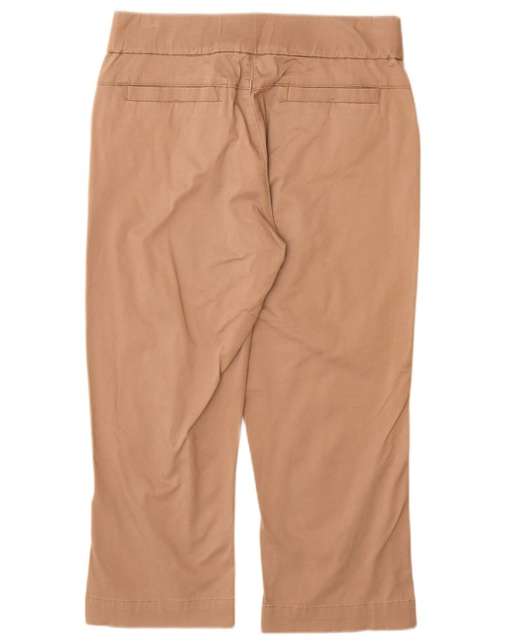Lee Womens Straight Capri Trousers US 8 Medium W30 L22 Beige Cotton