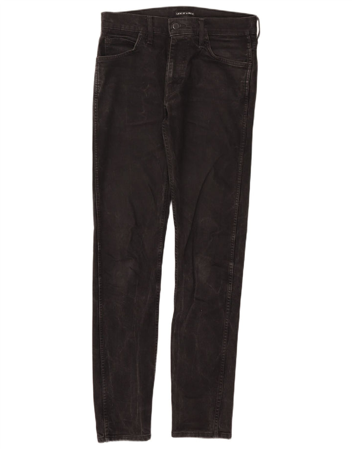 Levi's Womens Line 8 Slim Jeans W30 L34 Black Cotton