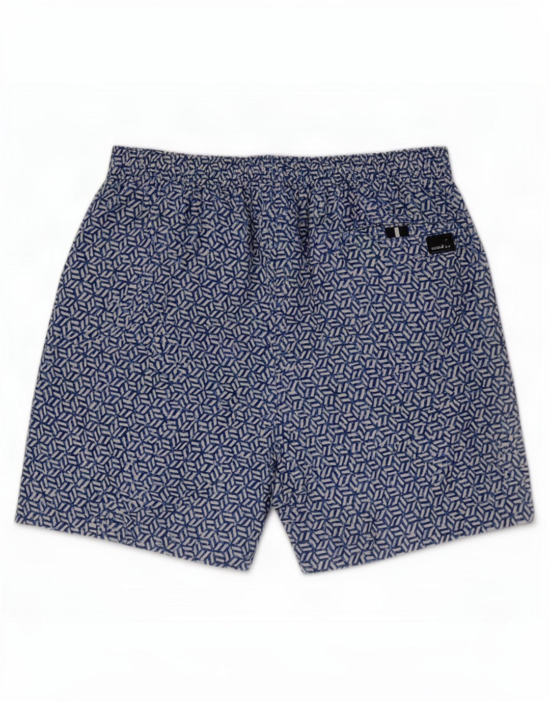 Marks & Spencer Mens Swimming Shorts Large Blue Geometric Polyester