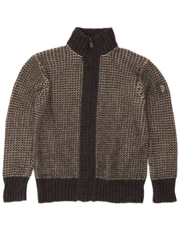 Marina Militare Mens Cardigan Sweater XL Grey Geometric Wool