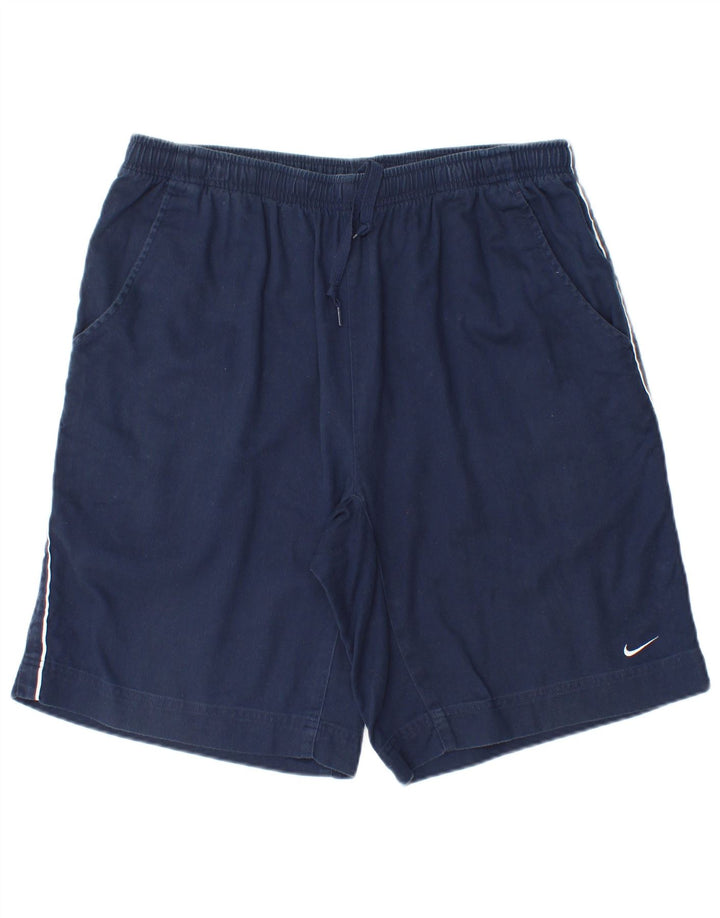 NIKE Mens Casual Shorts XL W37  Navy Blue Cotton