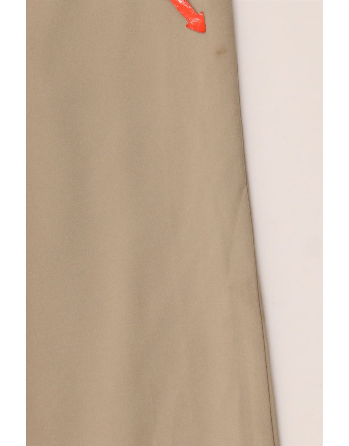 Izod Womens Straight Chino Trousers W32 L30 Beige Polyester
