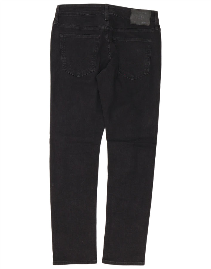 Jack & Jones Mens Straight Jeans W32 L32 Black Cotton