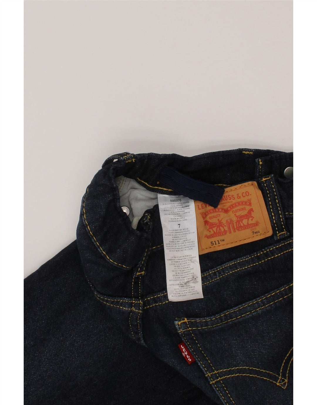 Levi's Boys 511 Slim Jeans 6-7 Years W24 L22 Blue Cotton