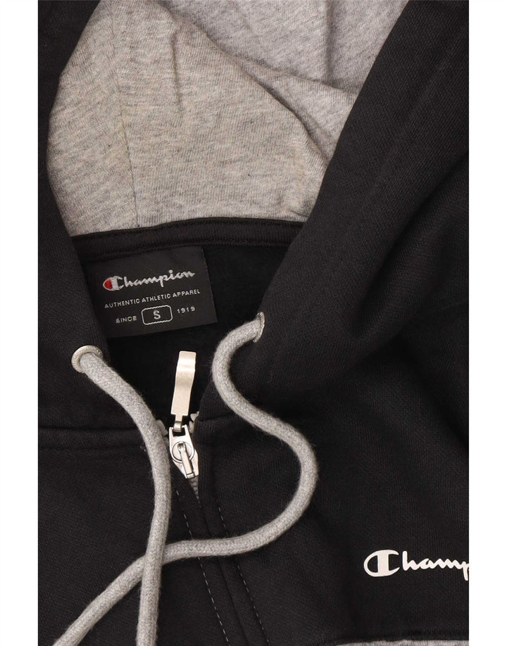 Champion Mens Zip Hoodie Sweater Small Grey Colourblock