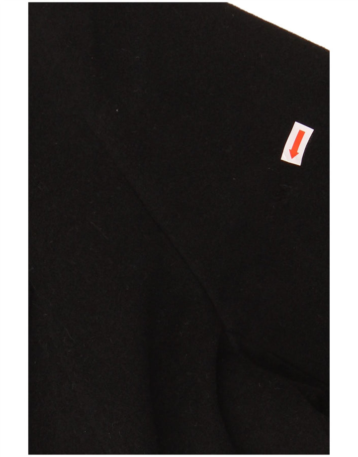 St. Bernard Womens Double Breasted Coat UK 14 Large Black Wool