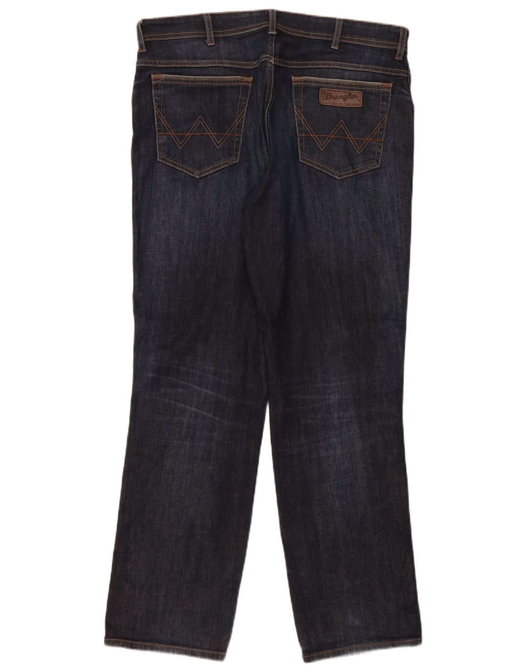 Wrangler Mens Texas Stretch Straight Jeans W38 L32 Blue Cotton