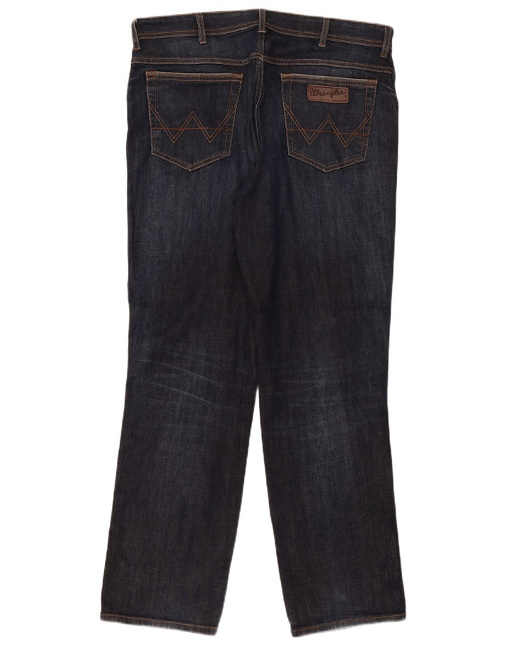 Wrangler Mens Texas Stretch Straight Jeans W38 L32 Blue Cotton