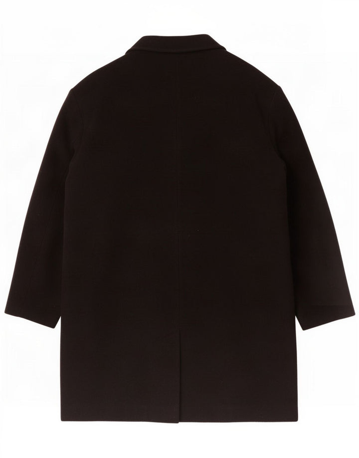CLASSIC Mens Overcoat IT 56 3XL Black Wool