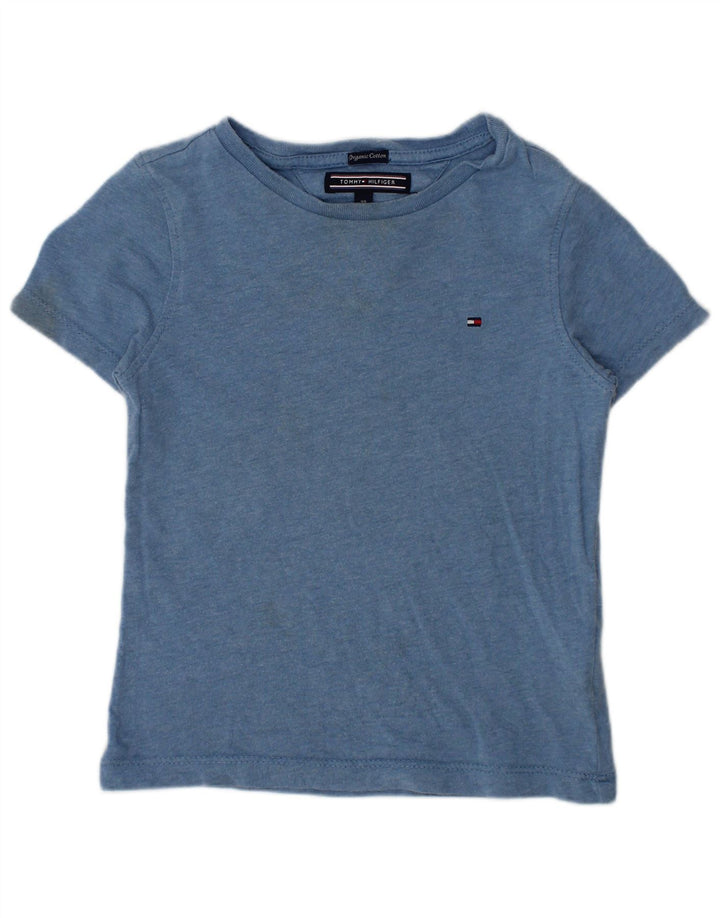 TOMMY HILFIGER Boys T-Shirt Top 2-3 Years Blue Cotton