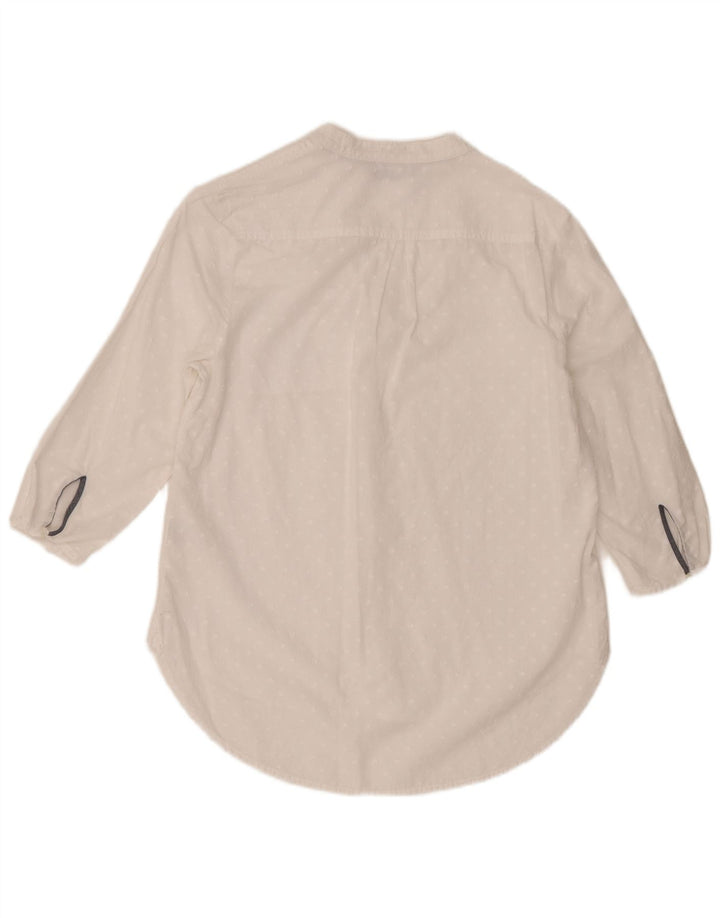 Lee Womens Riders 3/4 Sleeve Blouse Top UK 14 Medium White Cotton