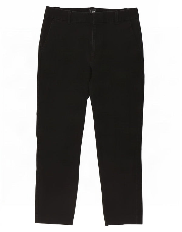 Gap Womens High Waist Slim Cropped Trousers US 6 Medium W28 L24 Black