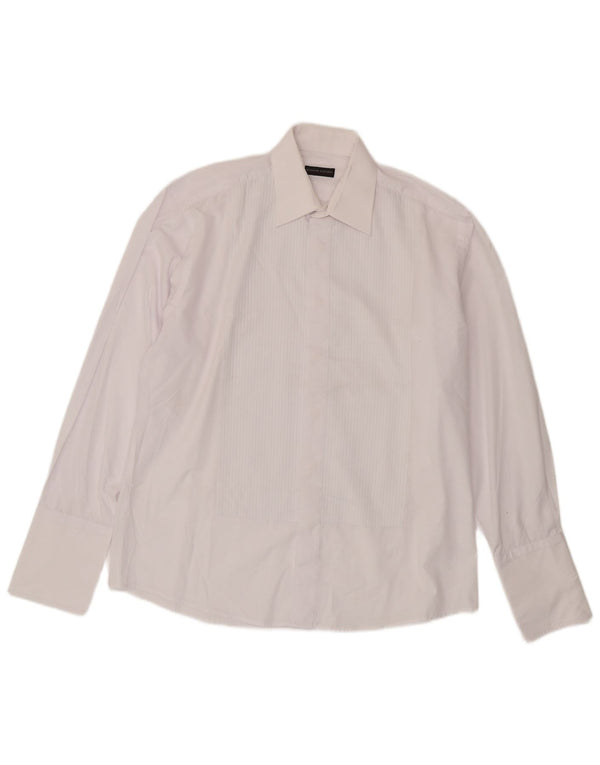 Pierre Cardin Mens Formal Shirt Size 39 15 1/2 SMedium White Cotton