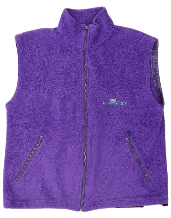 Cape Horn Mens Fleece Gilet UK 40 Large Purple Polyester