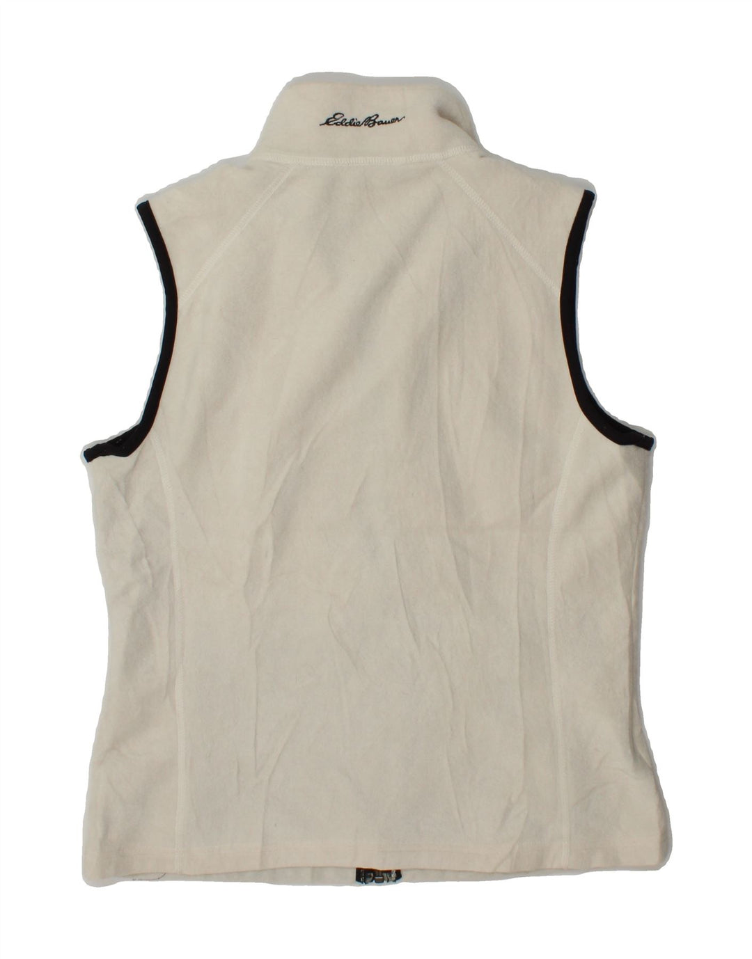 EDDIE BAUER Womens Fleece Gilet UK 14 Medium White Polyester Vintage Eddie Bauer and Second-Hand Eddie Bauer from Messina Hembry 