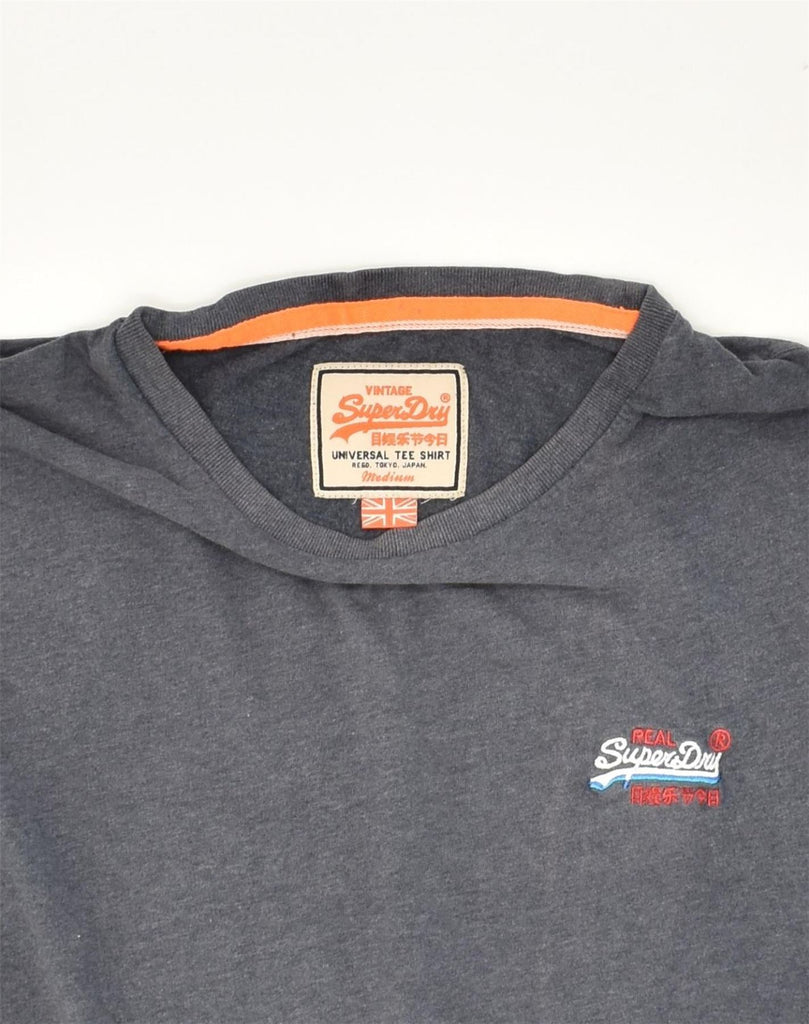 SUPERDRY Mens T-Shirt Top Medium Grey Cotton | Vintage Superdry | Thrift | Second-Hand Superdry | Used Clothing | Messina Hembry 