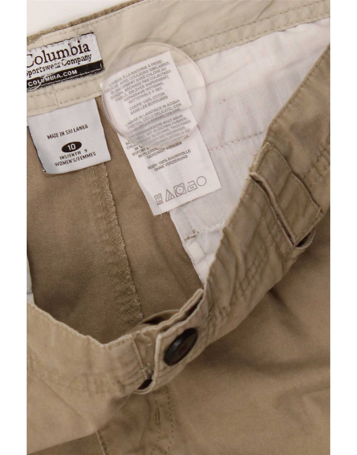 Columbia Womens Cargo Shorts US 10 Large W32  Khaki Cotton