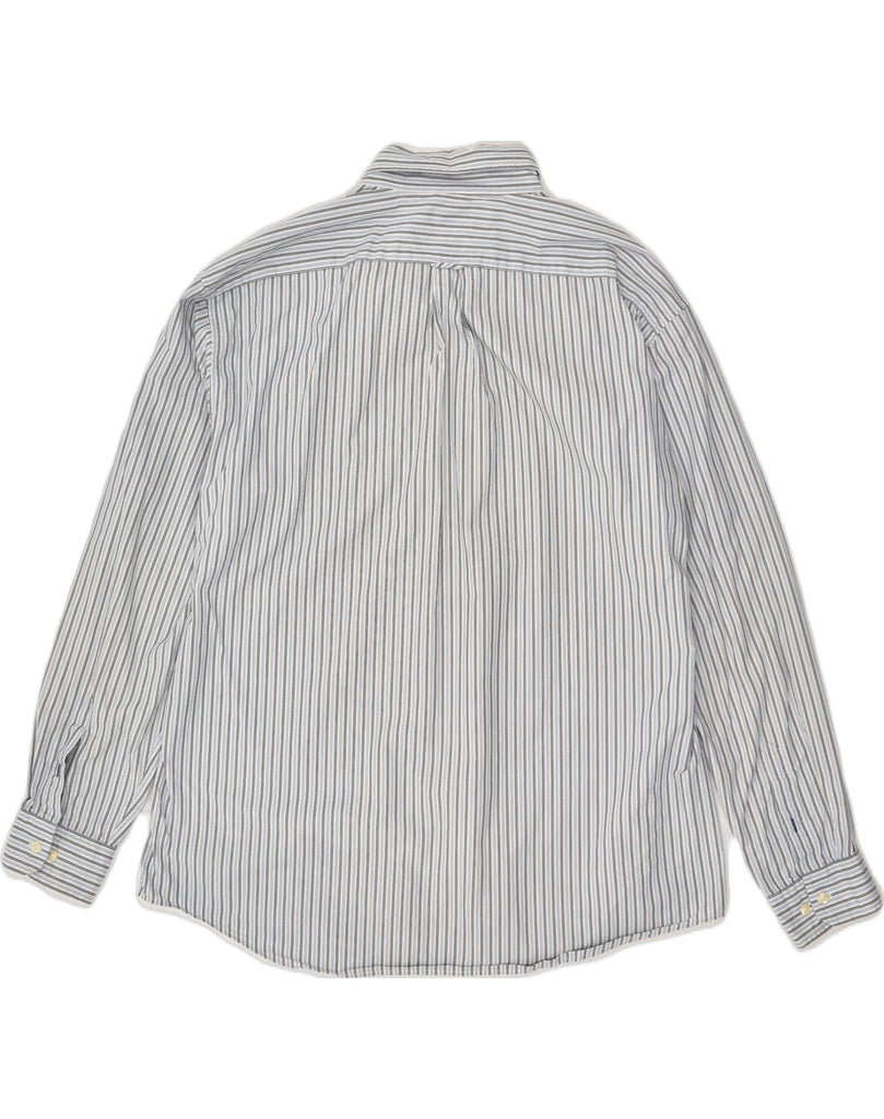 NAUTICA Mens Shirt Large Grey Striped Cotton | Vintage Nautica | Thrift | Second-Hand Nautica | Used Clothing | Messina Hembry 