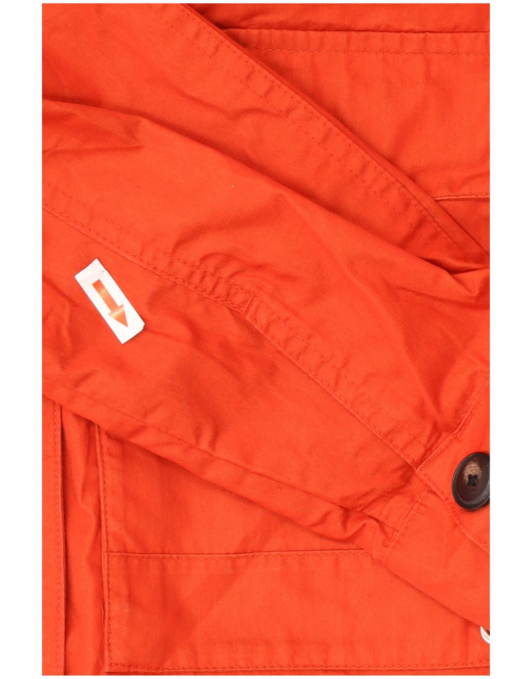 Massimo Dutti Womens Hooded Bomber Jacket UK 18 XL Orange Polyester