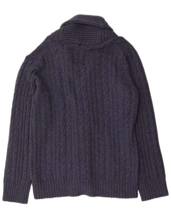 G-Star Mens Cardigan Sweater Large Navy Blue Wool