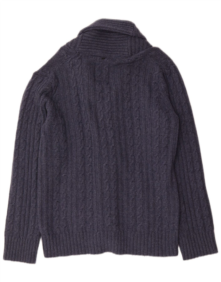 G-Star Mens Cardigan Sweater Large Navy Blue Wool