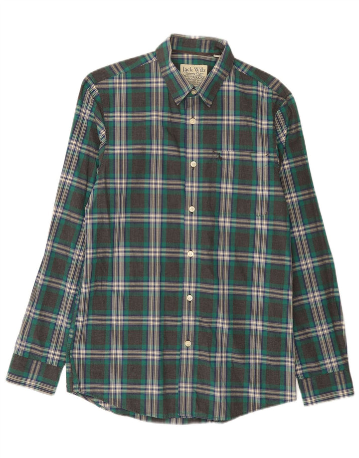 Jack Wills Mens Shirt Small Grey Check Cotton