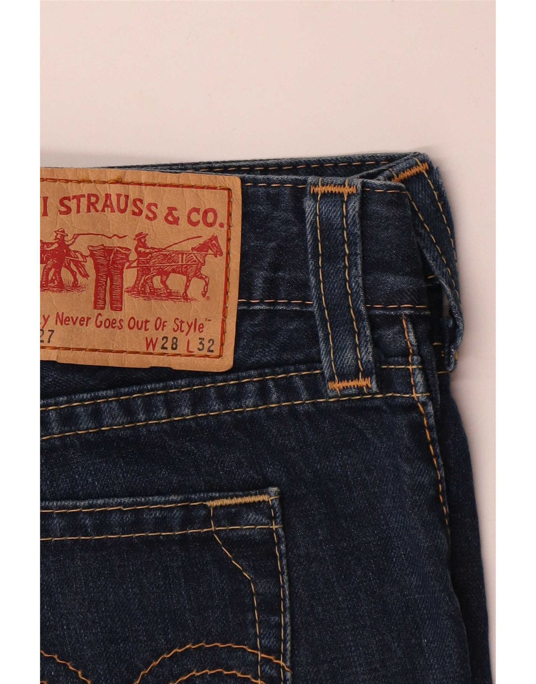 Levi's Womens 927 Denim Shorts W28 Medium Navy Blue