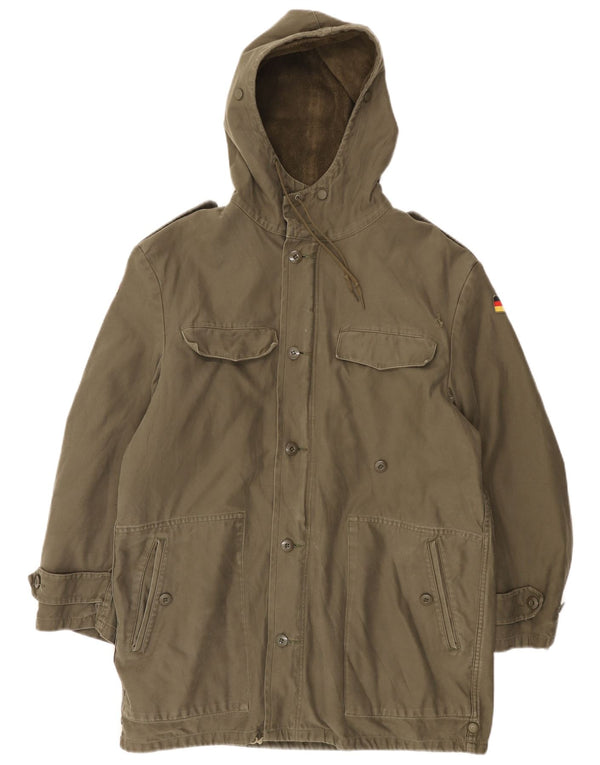 Vintage Mens Germany Hooded Military Parka Jacket UK 38 Medium Khaki