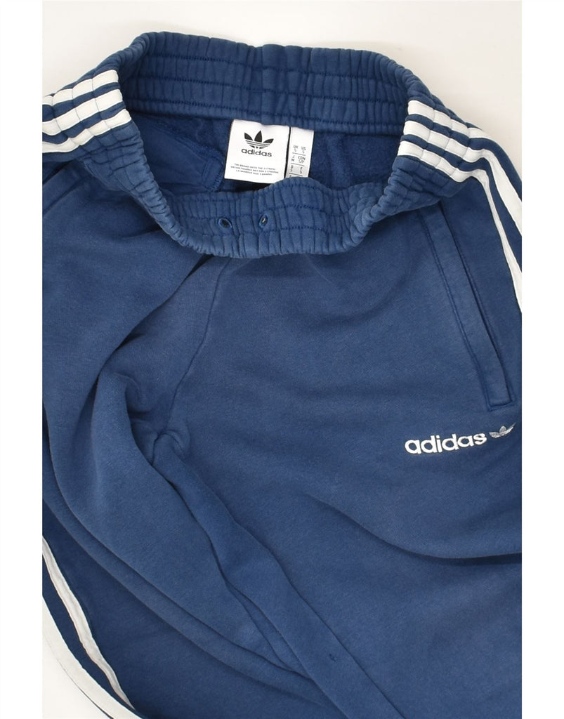 ADIDAS Mens Tracksuit Trousers Joggers Small Navy Blue Cotton | Vintage Adidas | Thrift | Second-Hand Adidas | Used Clothing | Messina Hembry 