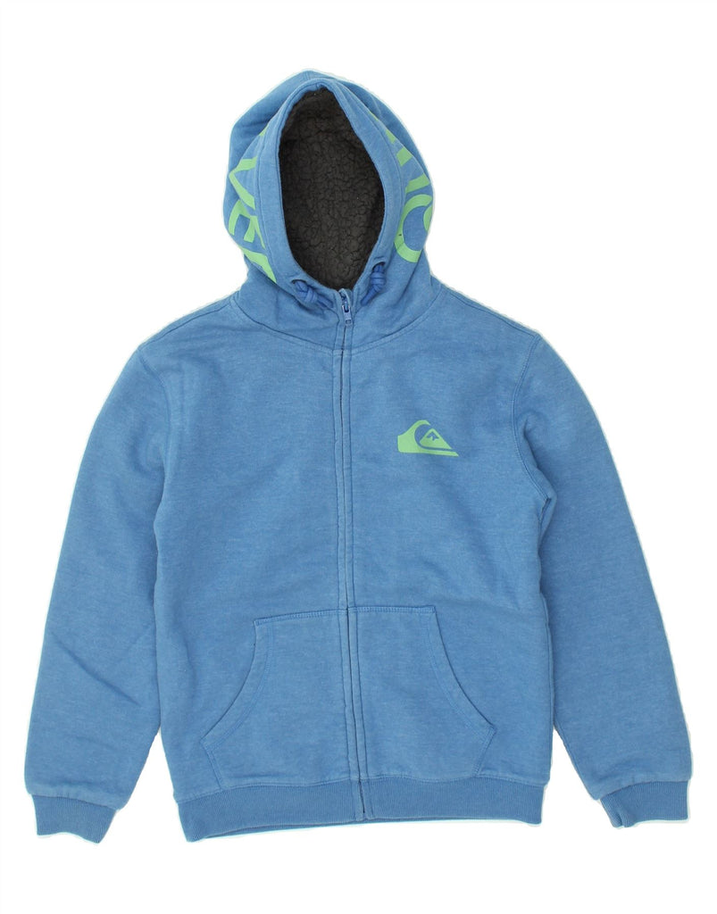 QUIKSILVER Boys Zip Hoodie Sweater 11-12 Years Medium Blue Cotton | Vintage Quiksilver | Thrift | Second-Hand Quiksilver | Used Clothing | Messina Hembry 