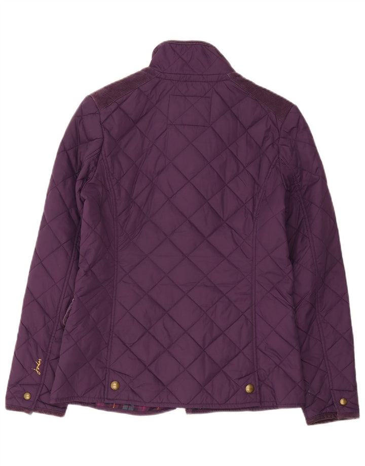 Joules Womens Quilted Jacket UK 10 Small Purple Polyester