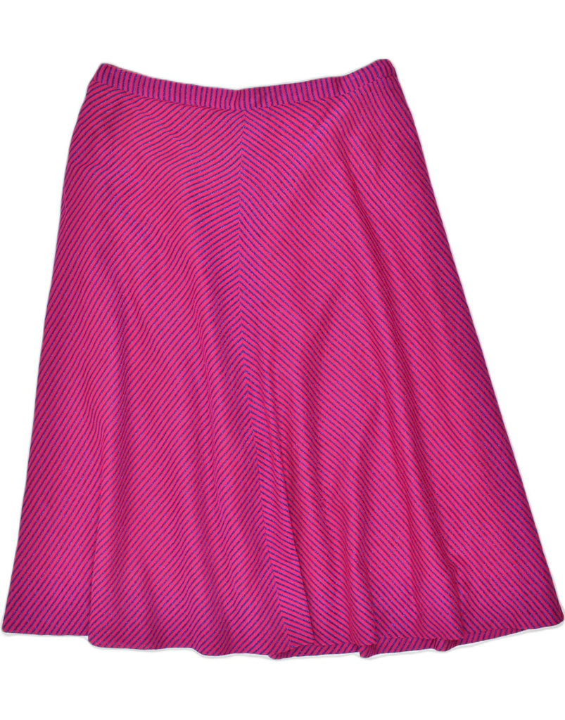 VINTAGE Womens High Waist Flared Skirt W27 Medium Pink Striped | Vintage | Thrift | Second-Hand | Used Clothing | Messina Hembry 