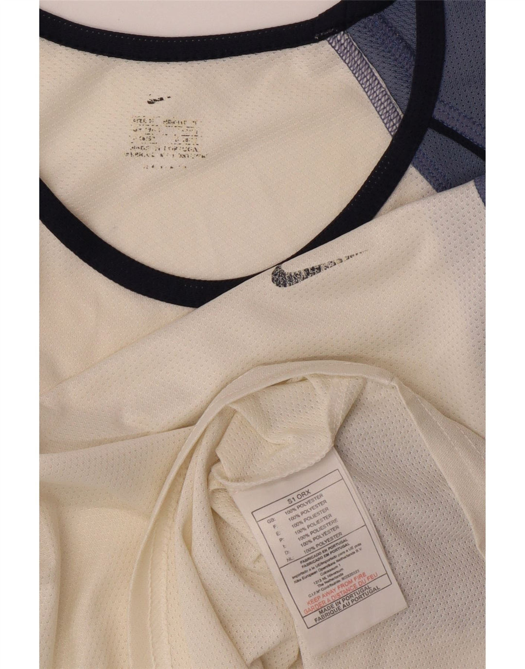 NIKE Boys Dri Fit Vest Top 13-14 Years White Colourblock Polyester