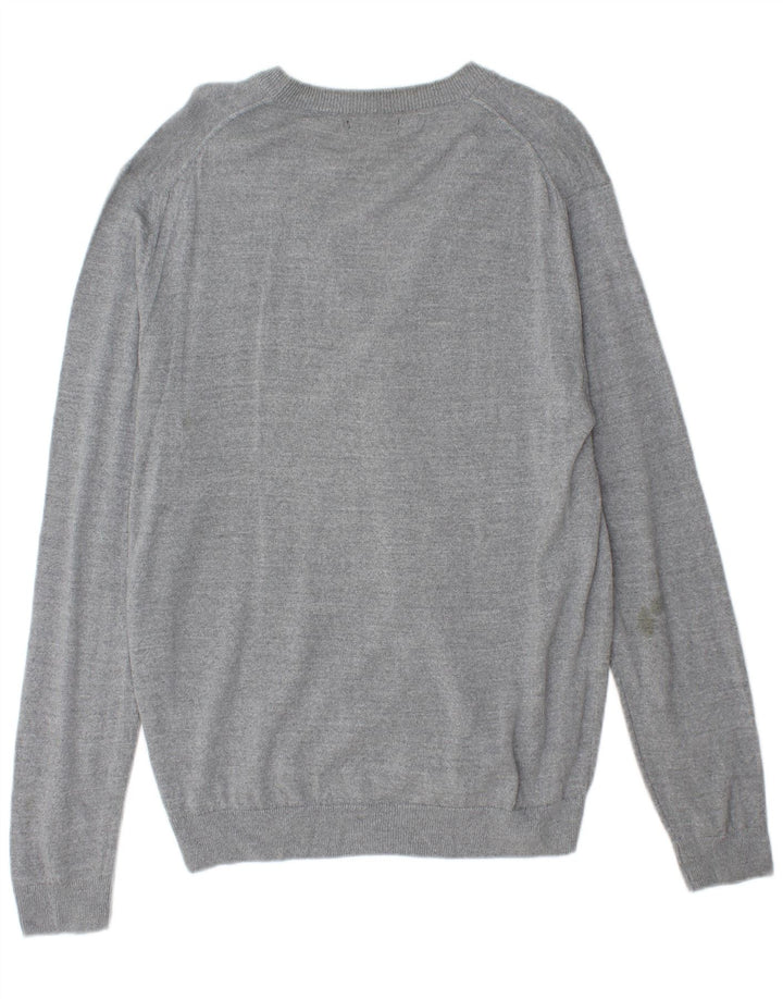 Zara Mens Cardigan Sweater XL Grey