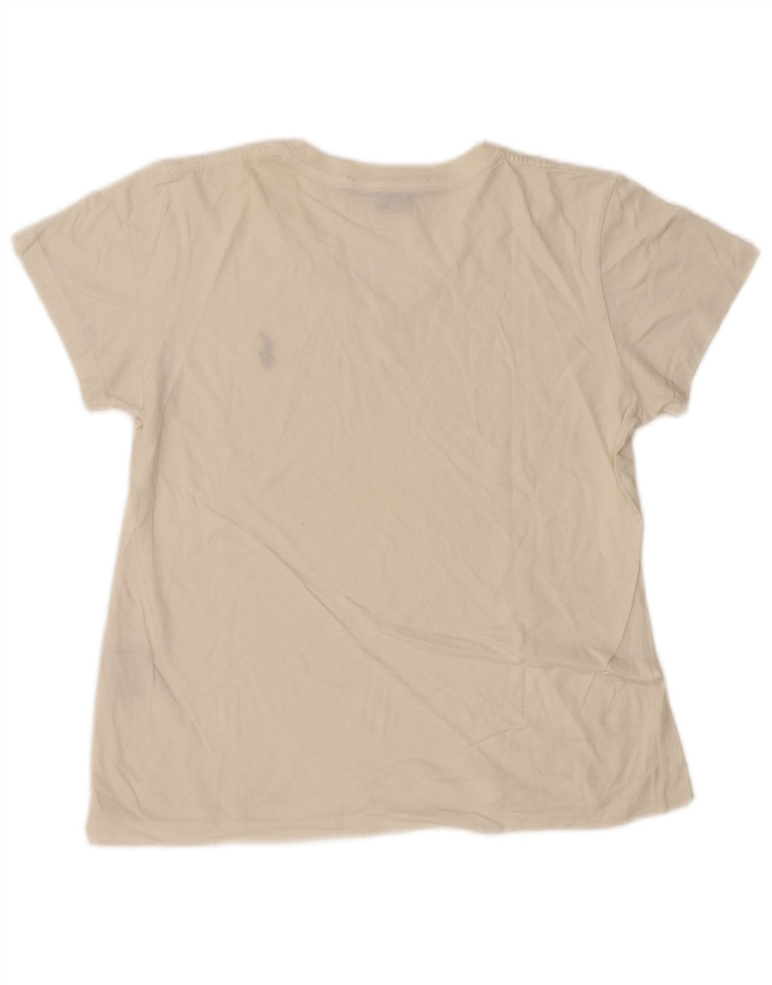 Ralph Lauren Womens T-Shirt Top UK 12 Medium Off White Cotton