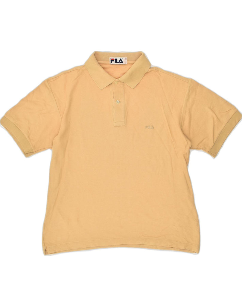 FILA Mens Polo Shirt Small Orange Cotton | Vintage Fila | Thrift | Second-Hand Fila | Used Clothing | Messina Hembry 