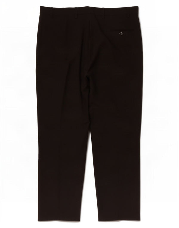Marks & Spencer Mens Straight Suit Trousers W38 L29 Black Polyester