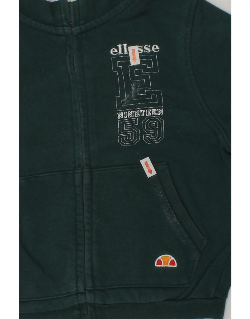 ELLESSE Boys Tracksuit Top Jacket 3-4 Years Green Cotton | Vintage Ellesse | Thrift | Second-Hand Ellesse | Used Clothing | Messina Hembry 